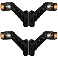4 X luces LED de posicion lateral de 12V 24V para camiones- remolques- semirremolques- tractores- etc- rojo y amarillo y…